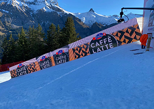 Perimeter Display at a Swiss Ski Competition