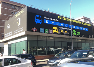 Outdoor LED Display Screens at Spanish Metro Stations