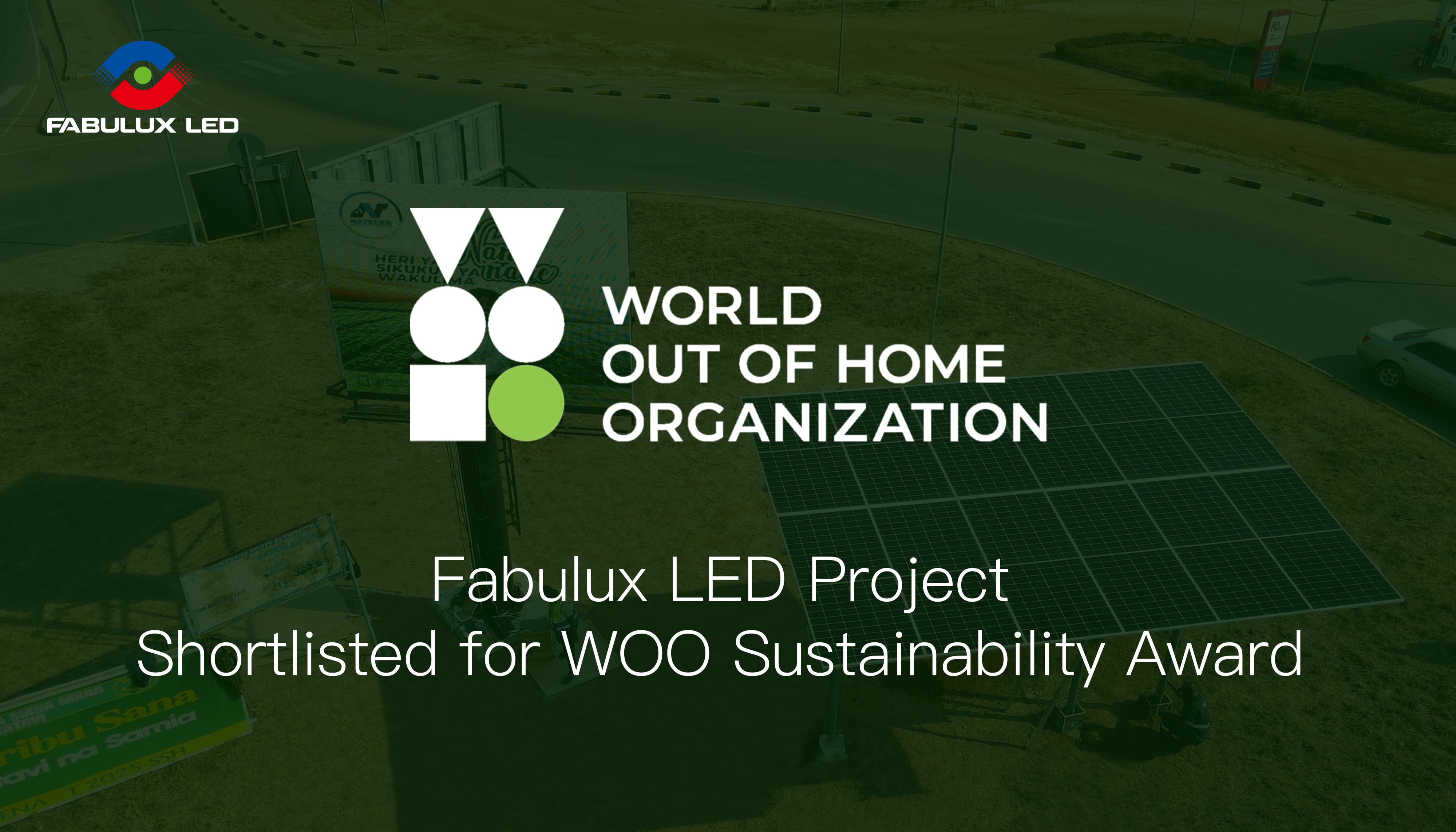Solar-powered LED billboard in East Africa