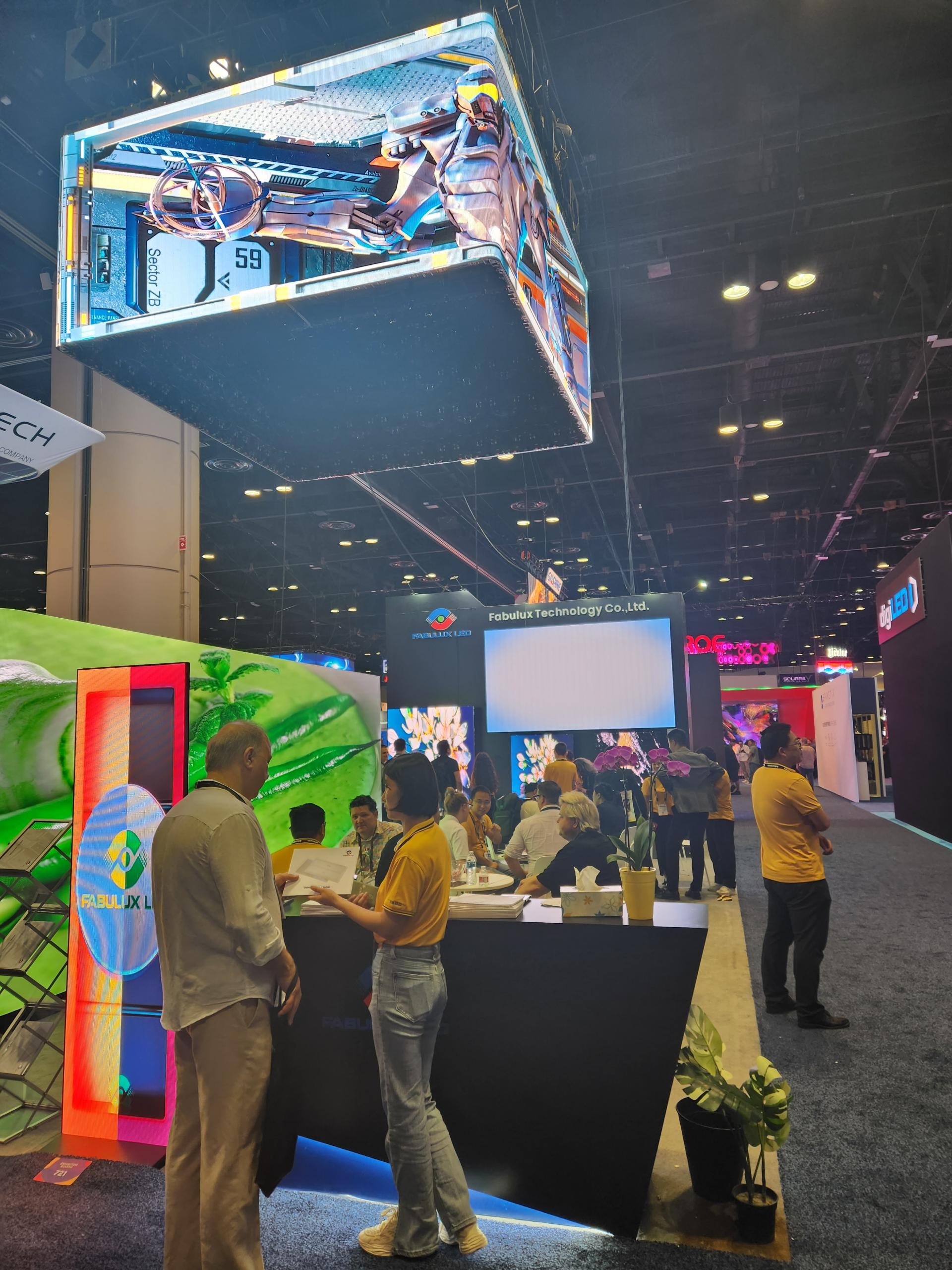 Fabulux LED exhibition showcase at InfoComm