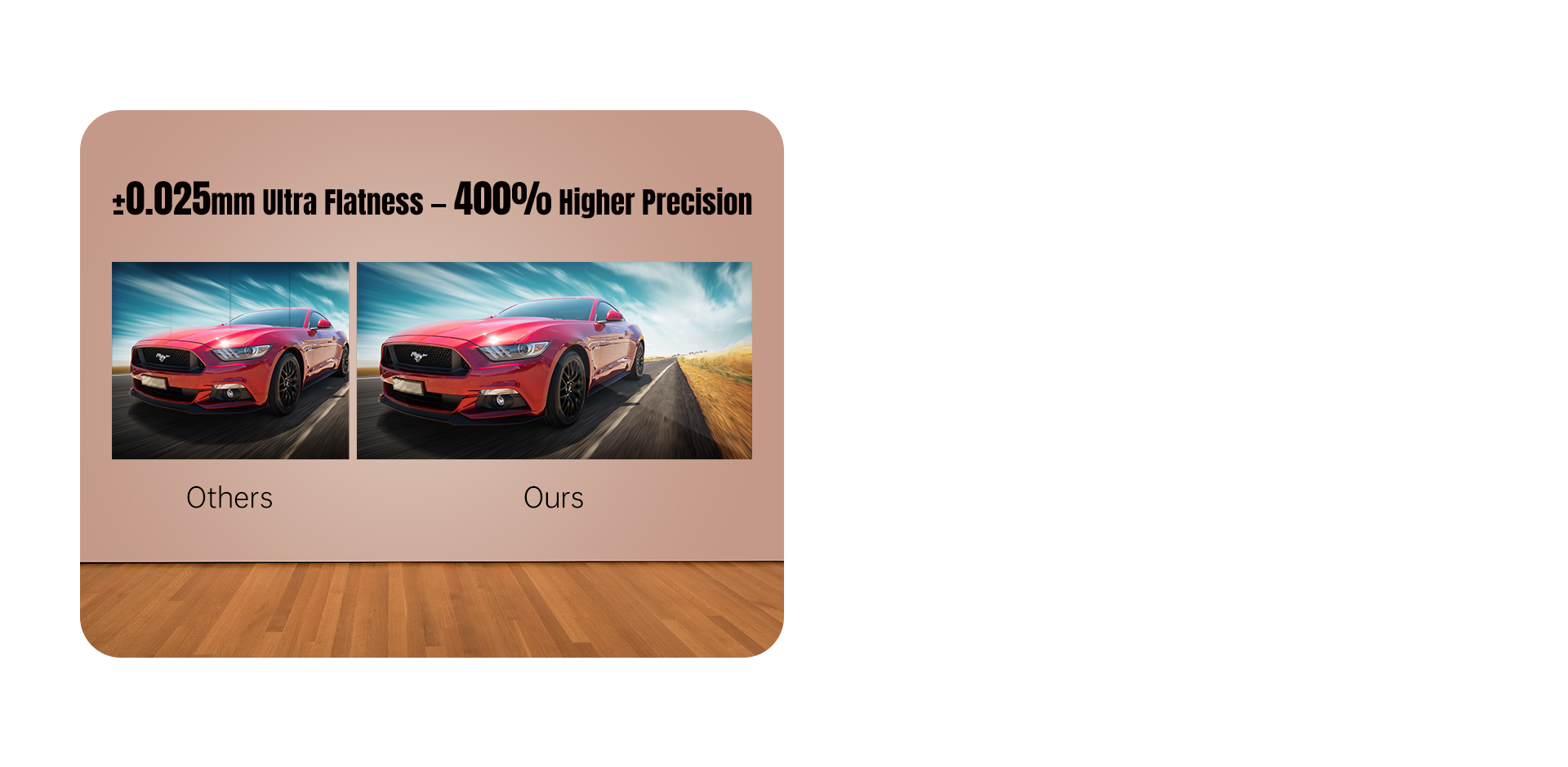 Perfect Flatness Display Surface