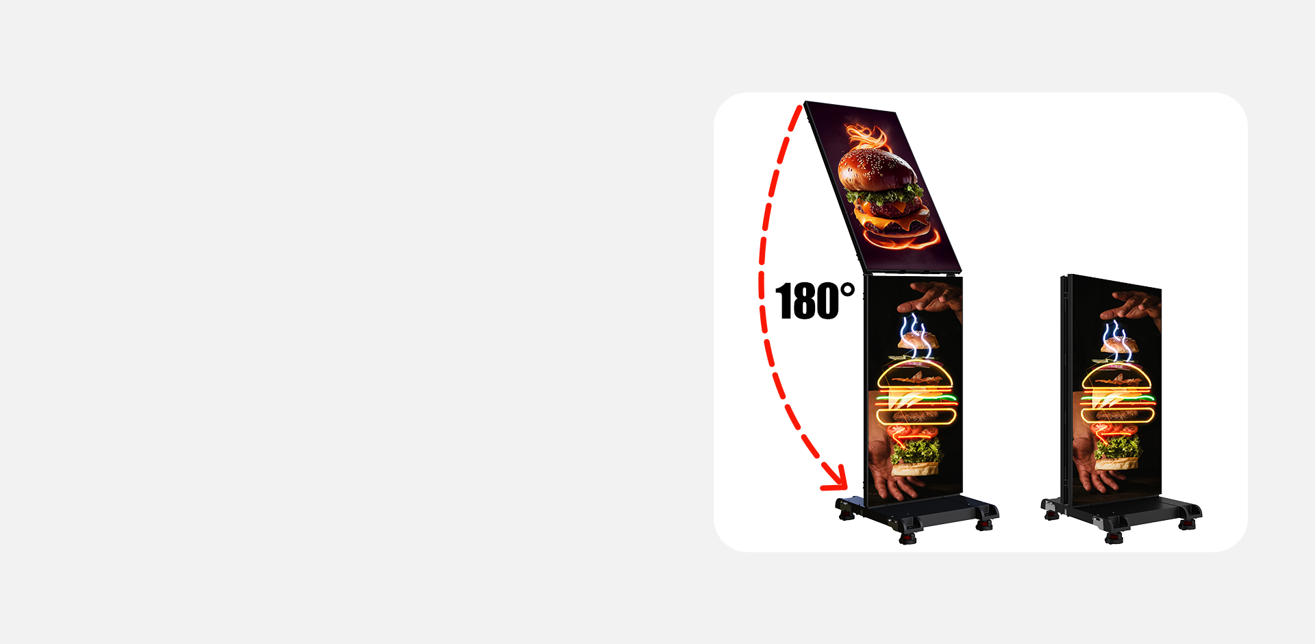 180° Foldable Double-Sided Design