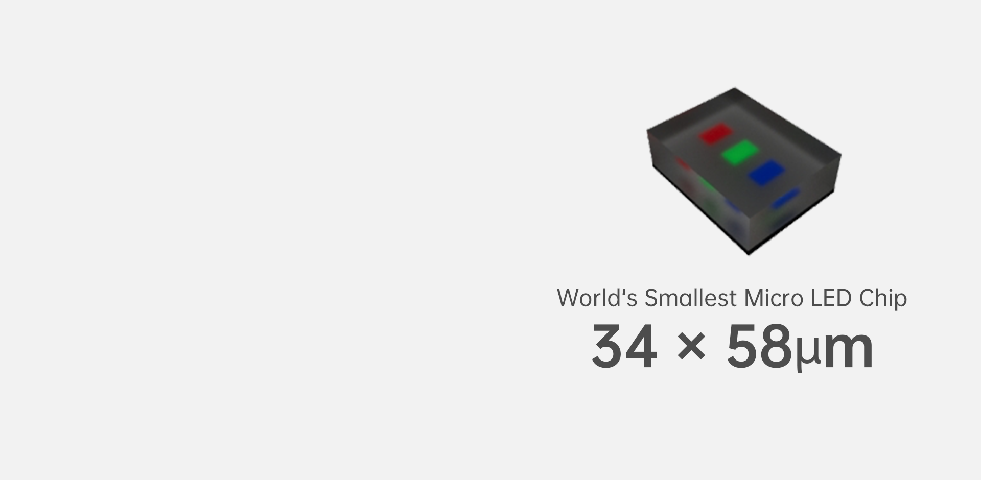 Micro LED Chip 34x58x7.5μm Structure