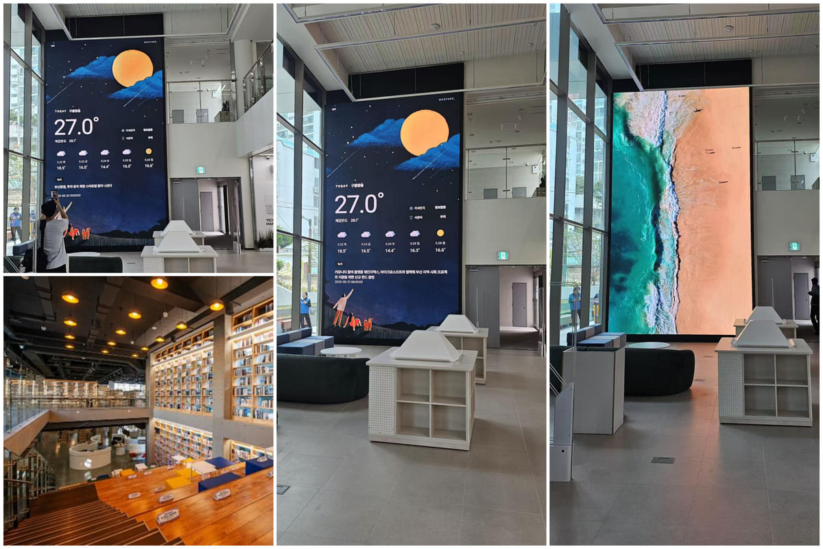 Indoor Fixed LED Display in Busan Public Library